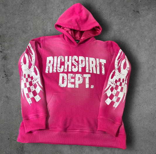 PINK RICHSPIRIT DEPT HOODIE