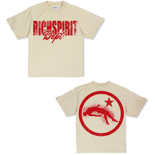 RICHSPIRIT T-SHIRT "CREAM"